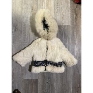 Vintage Revillon Child Size Hooded Fur Coat Saks 5th Avenue